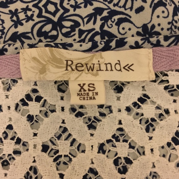 REWIND Boho Patterned 3/4 Sleeve Peasant Blouse - Picture 7 of 7